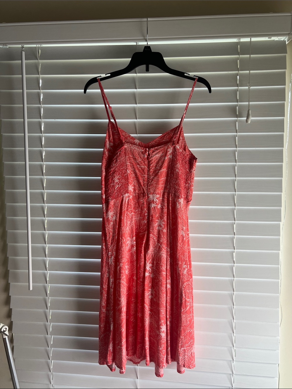 Old Navy Coral Pink Printed Midi Sundress Size S - Picture 3 of 6